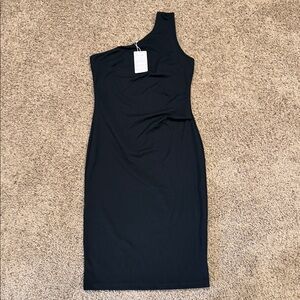 Amazon Black One-Shoulder Dress